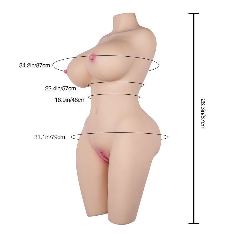 Ginny: Muñeca sexual vaginal removible de 37.6LB 4 en 1 con Tantabosom